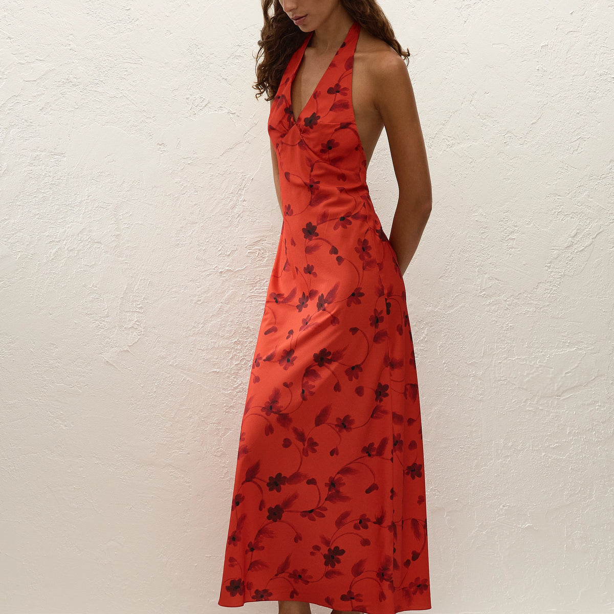 Rosa Maxi Dress Pirazzo Floral Rosso - Faithfull the Brand AU