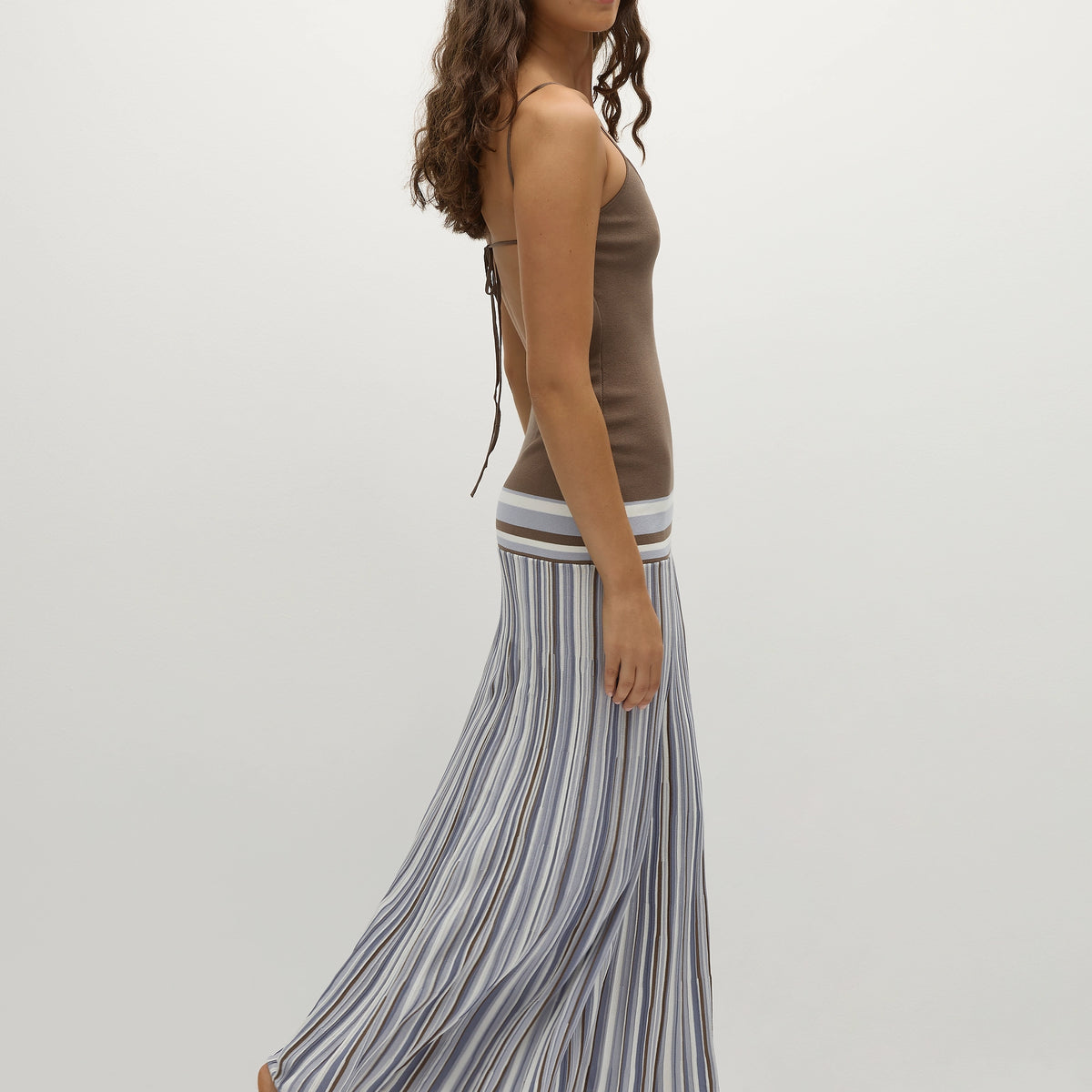 citara maxi dress Citara Maxi Dress Pale Blue Stripe