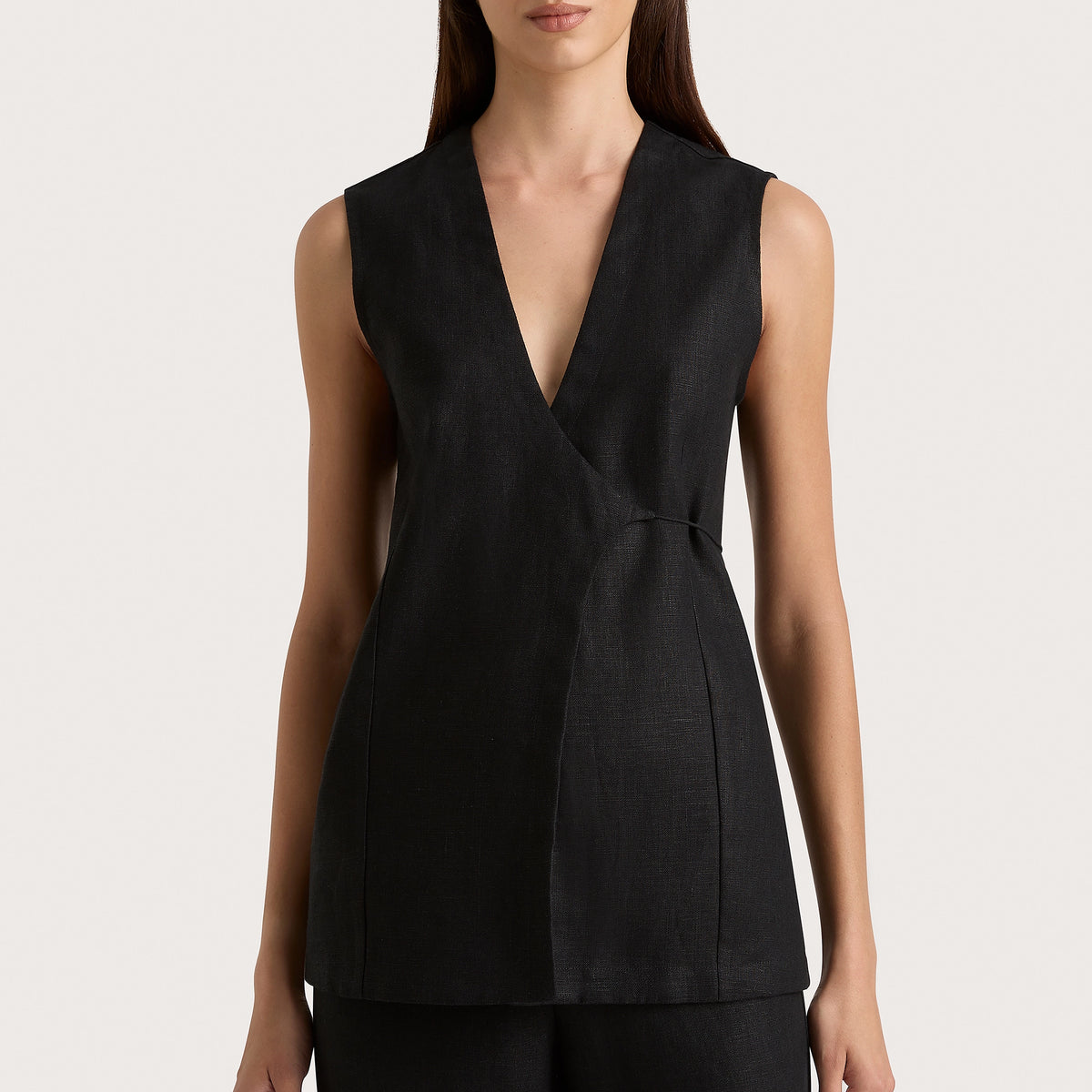 Lulea Wrap Vest Black - Final Sale – Faithfull the Brand AU