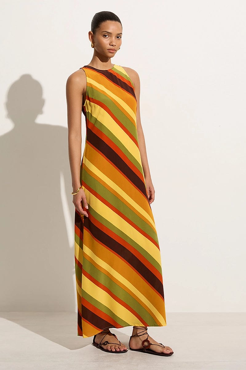Herlipto Striped Midi Dress｜ロングワンピース/マキシワンピース
