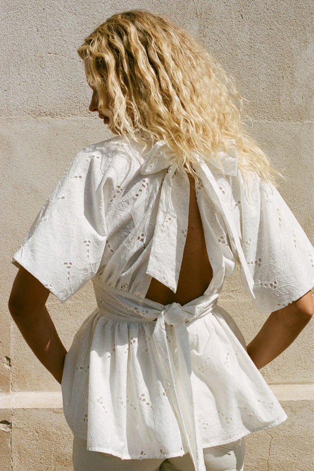 Vilde Top Birgitta Broderie Anglaise White