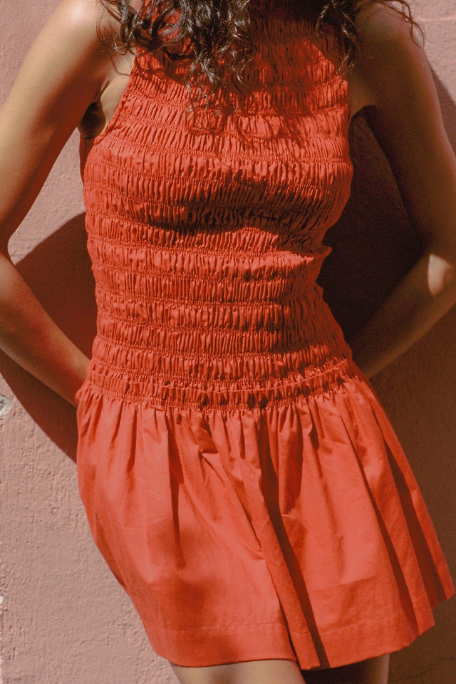 Maria Mini Dress Dusty Tomato