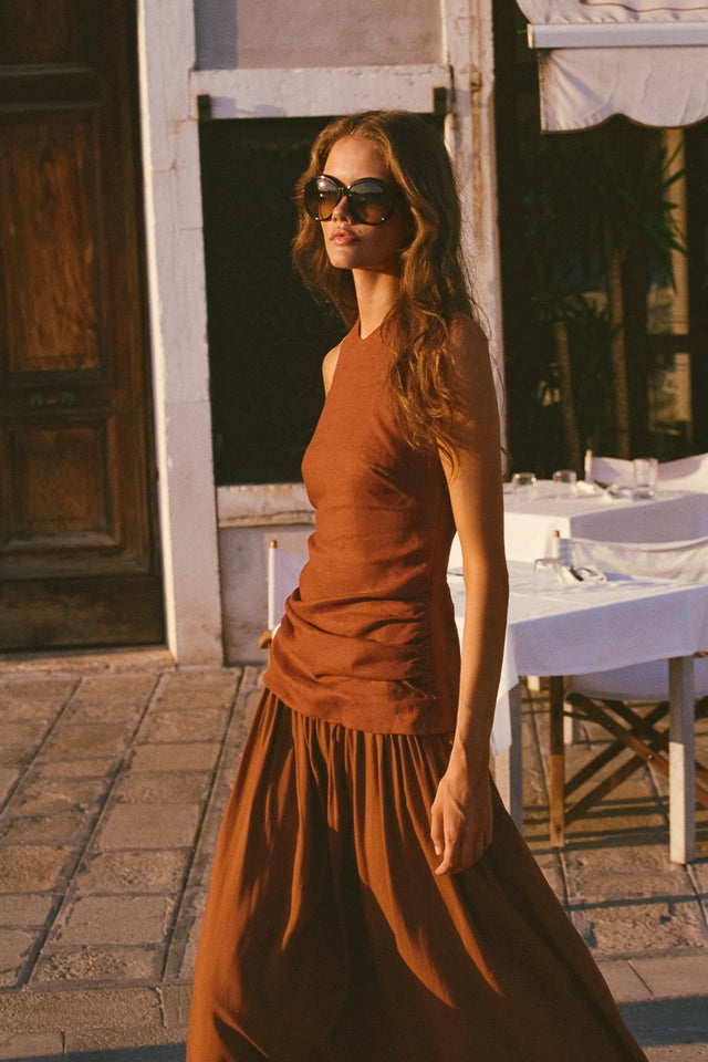 Tali Maxi Dress Terracotta