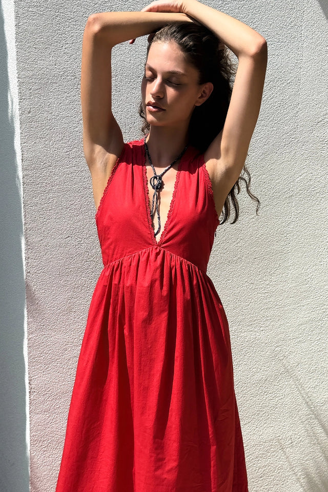 Jovita Midi Dress Red