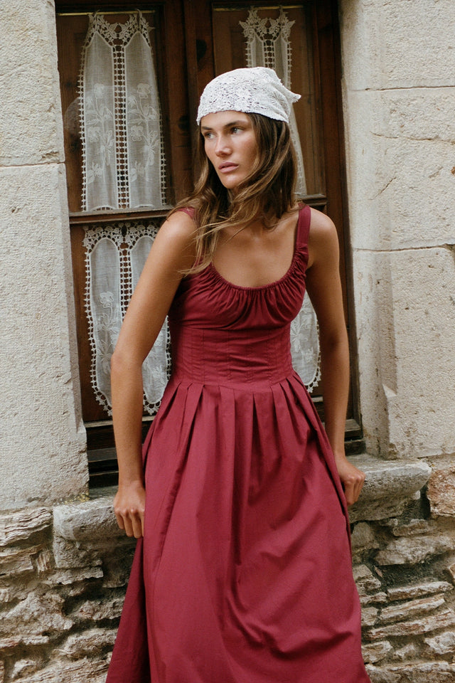 Rosalina Midi Dress Porto Red