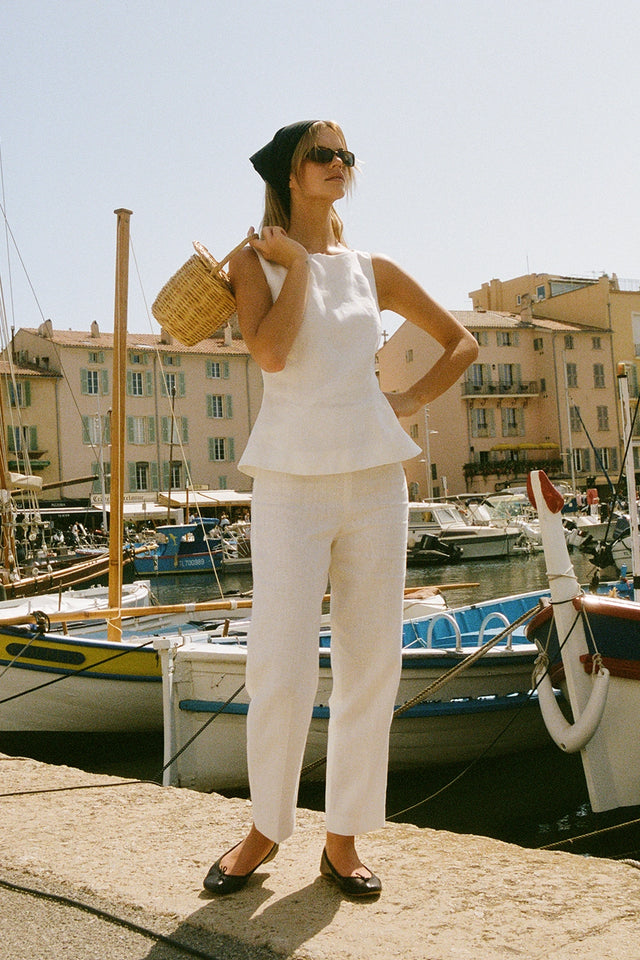 Claudine Pant White