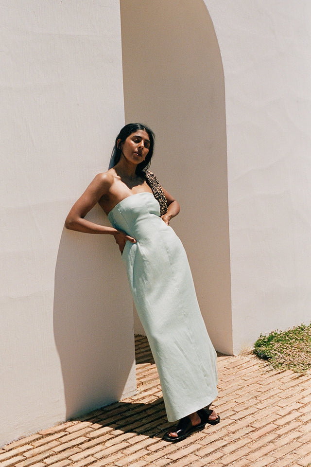 The Bandeau Dress Teal