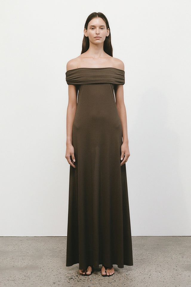 Sofie Maxi Dress Chocolate Brown