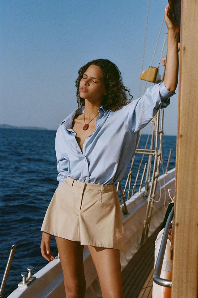 En Vau Oversized Shirt Soft Blue