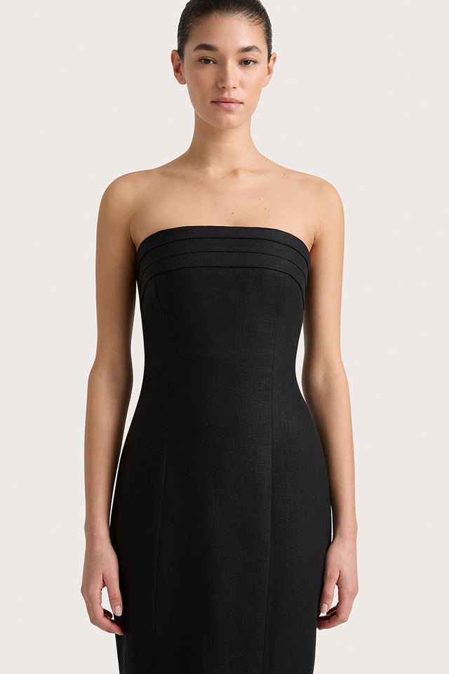Fleuri Midi Dress Black - Final Sale