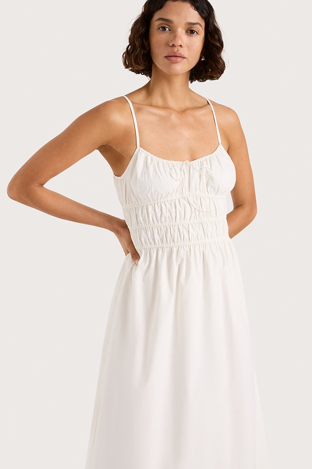 Marianne Midi Dress White