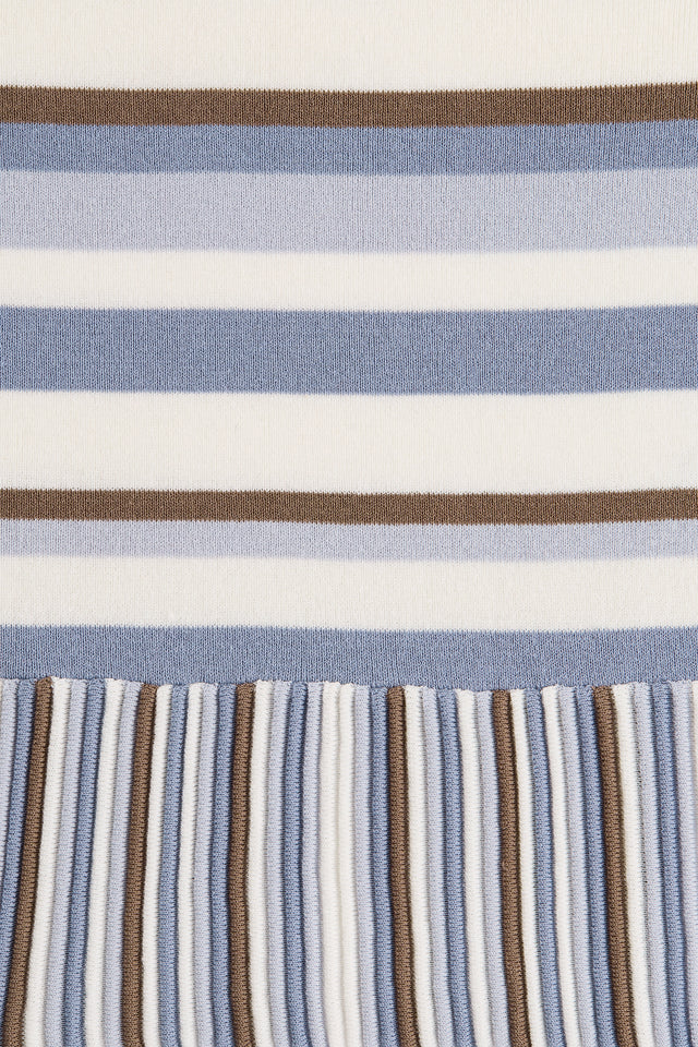 Citara Strapless Top Pale Blue Stripe