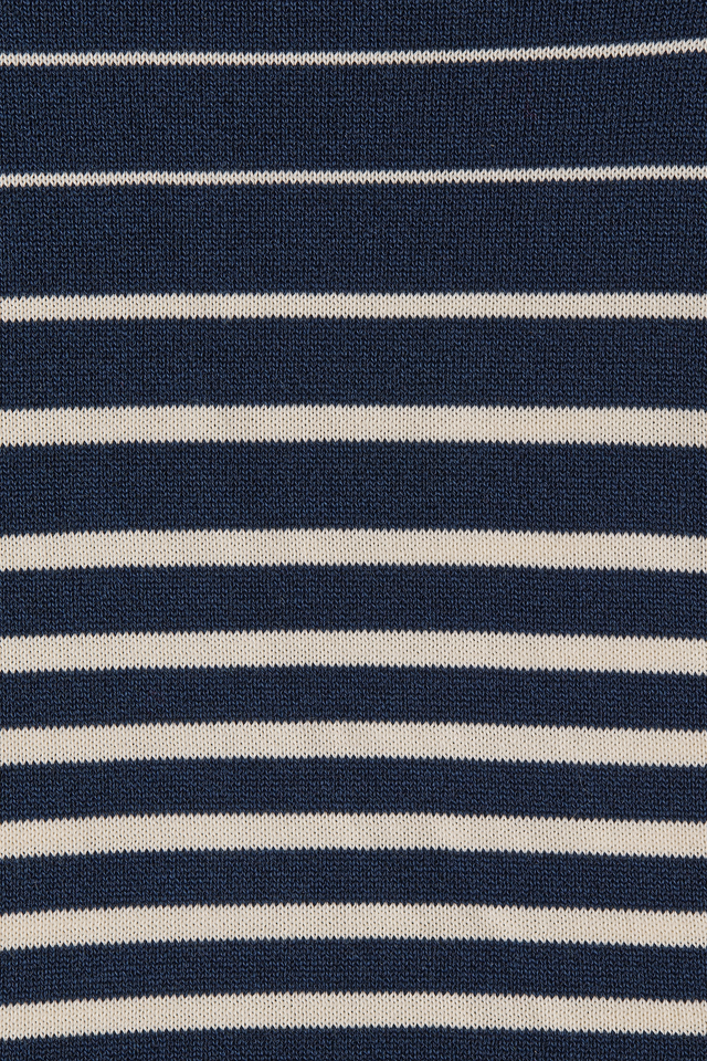 Harlow Polo Scandi Stripe Navy Cream