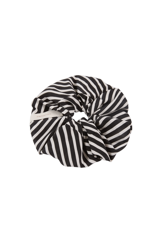 Hair Srunchie Toscano Stripe Black