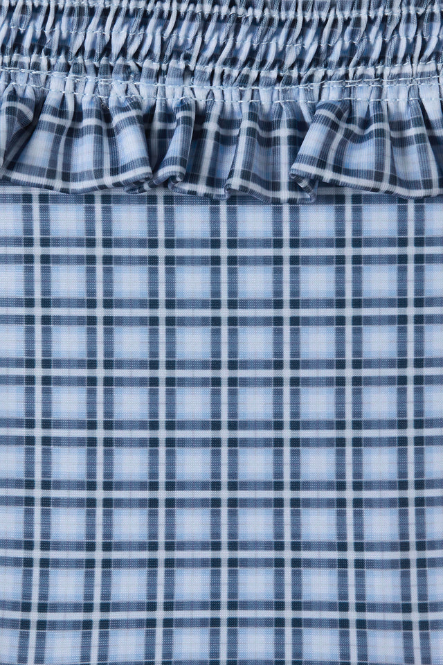 Moana Bikini Top Vintage Blue Check