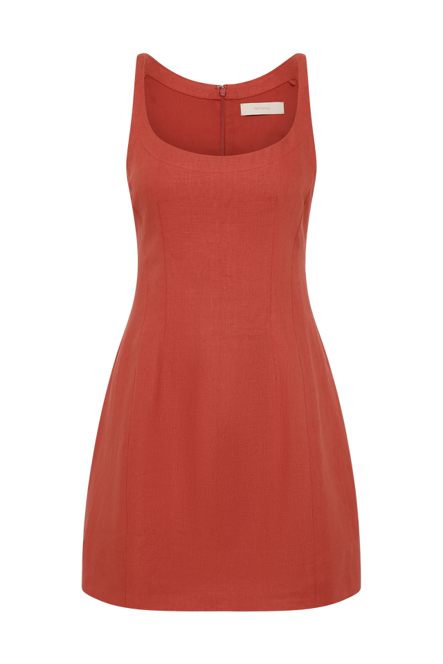 Sanne Mini Dress Dusty Tomato