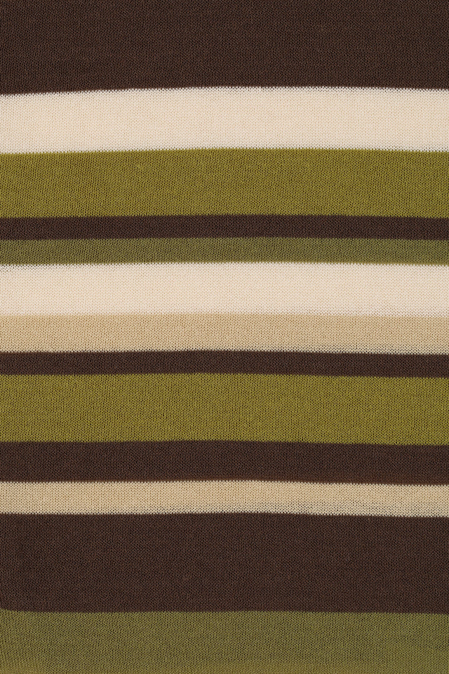 Sable Polo Shirt Espresso Pine Stripe