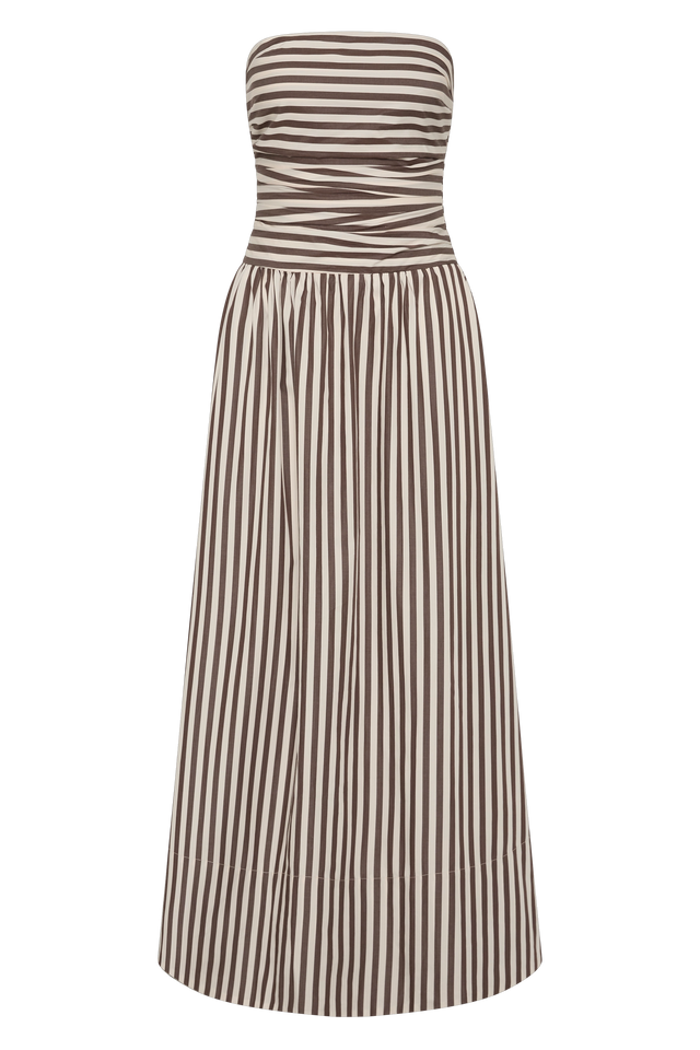 Vera Maxi Dress Norway Stripe Espresso