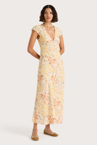 Esson Midi Dress Adeline Floral Yellow