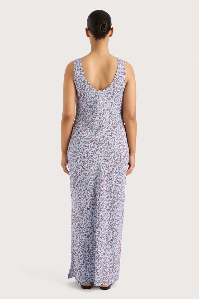 Olivia Maxi Dress Amaryllis Floral Blue