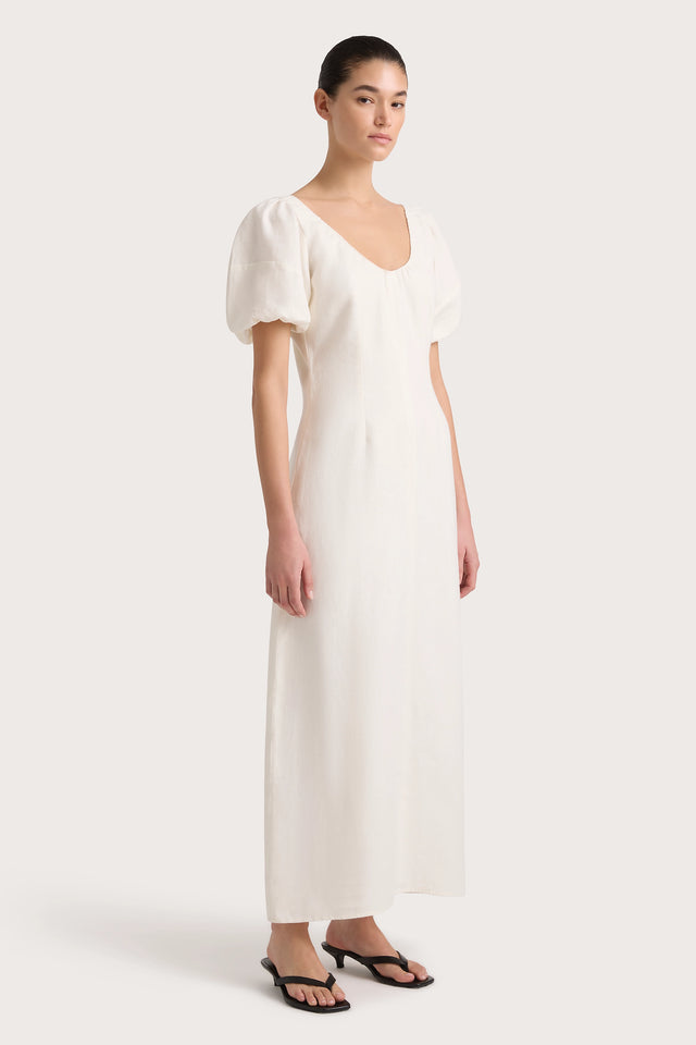 Vence Midi Dress White