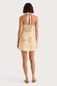 Mira Mini Dress Adeline Floral Yellow