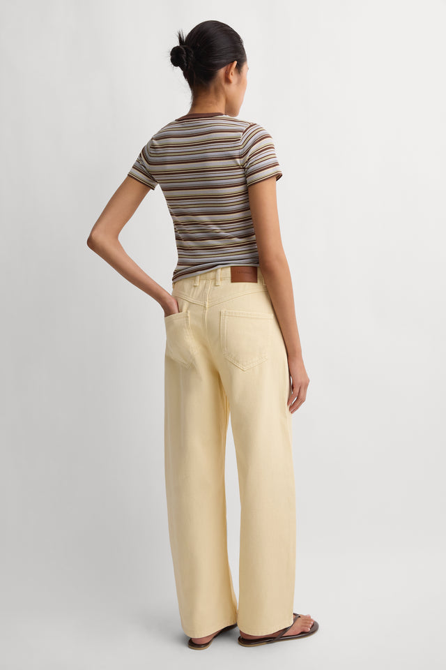 Malia Denim Pant Faded Butter