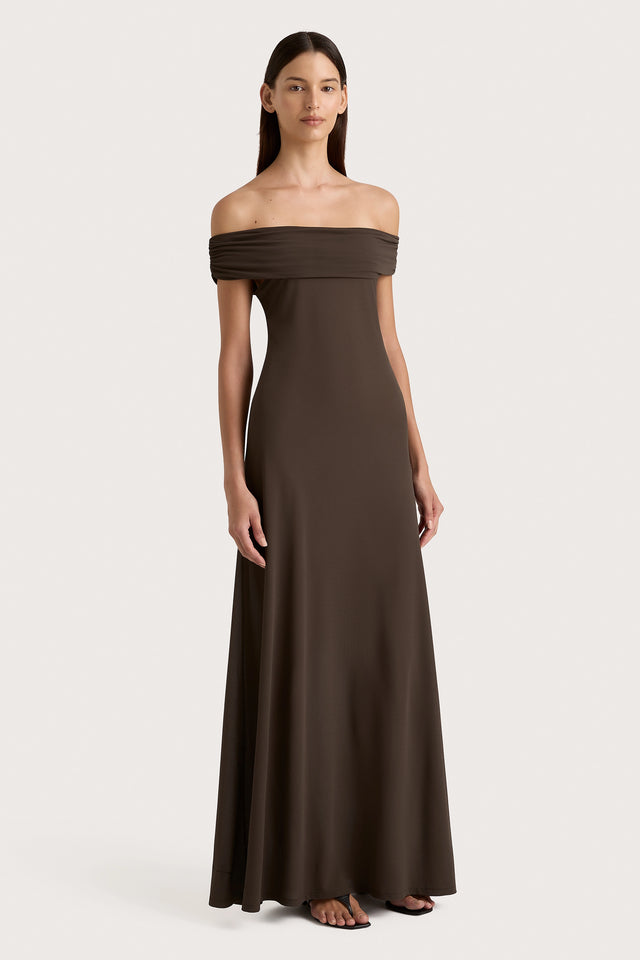 Sofie Maxi Dress Chocolate Brown