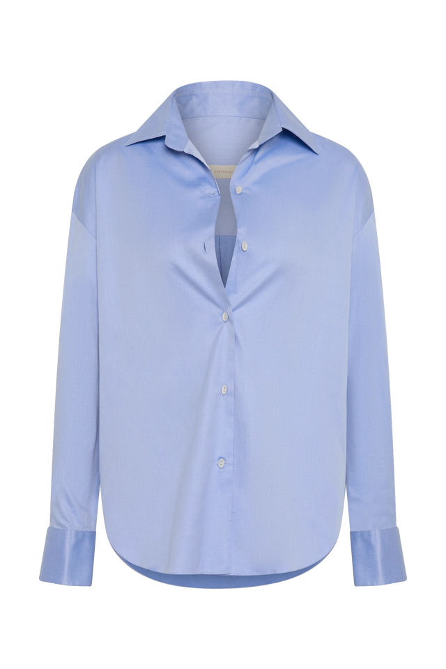 En Vau Oversized Shirt Soft Blue