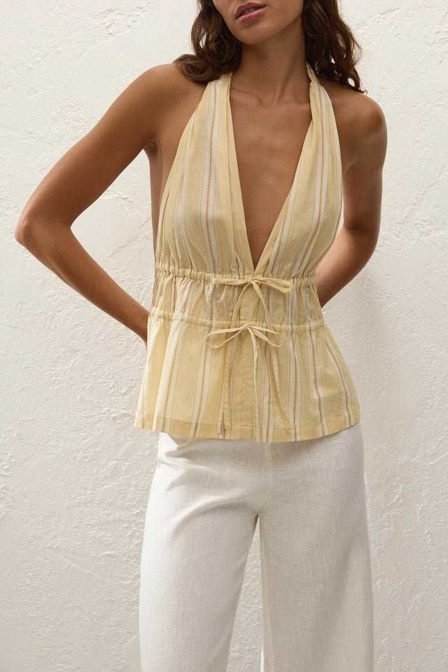 Ermita Top Ombre Stripe Faded Mustard