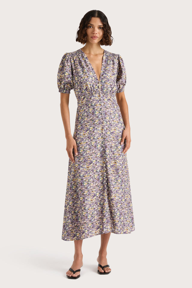 Bellavista Midi Dress Valerie Floral Purple