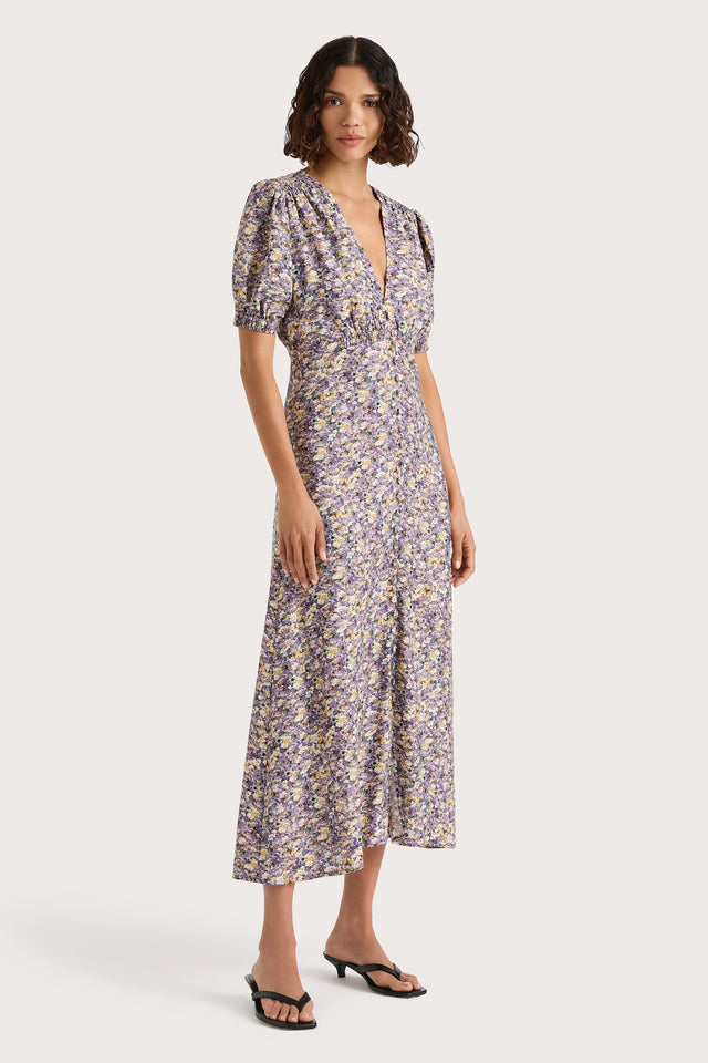 Bellavista Midi Dress Valerie Floral Purple