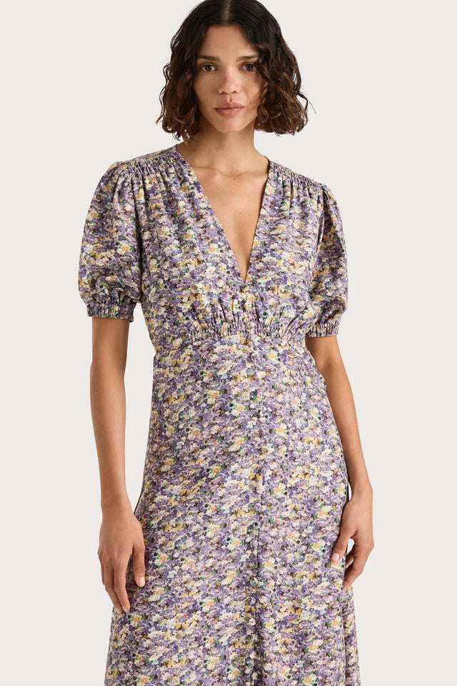 Bellavista Midi Dress Valerie Floral Purple