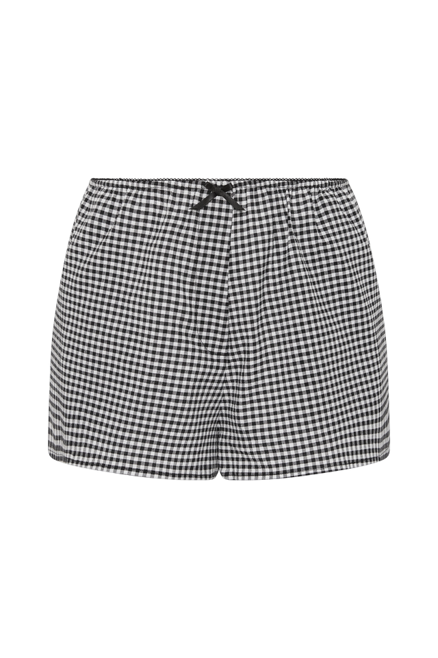 Leya Short Cantinho Gingham Black