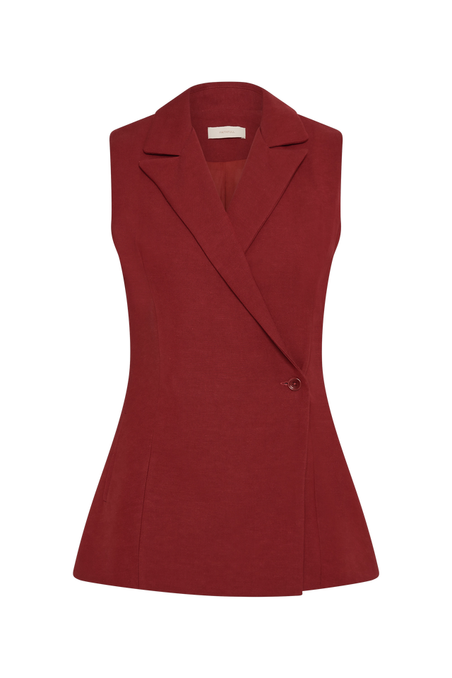 Florine Blazer Deep Red