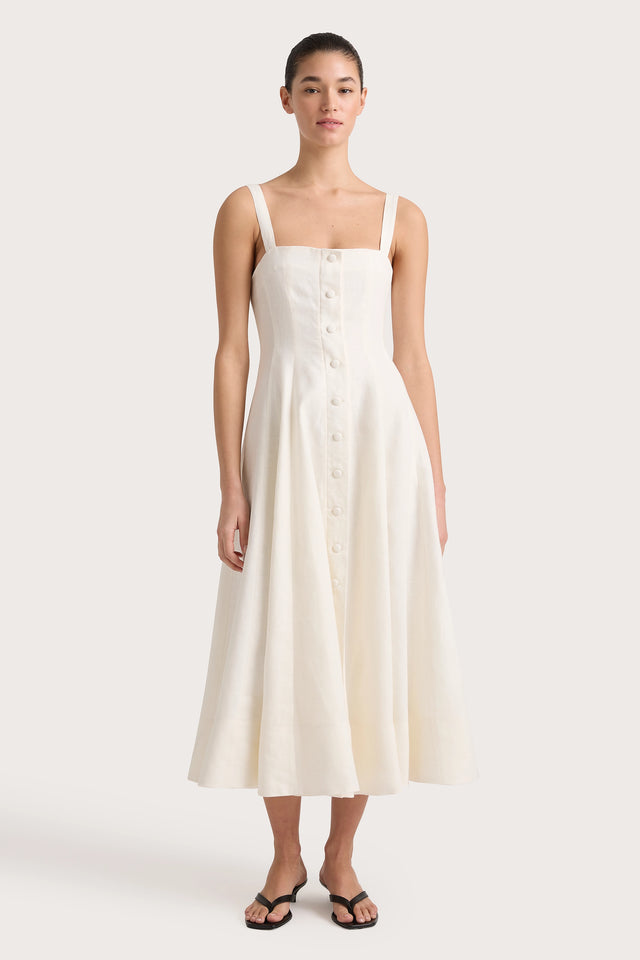 Corbiere Midi Dress White