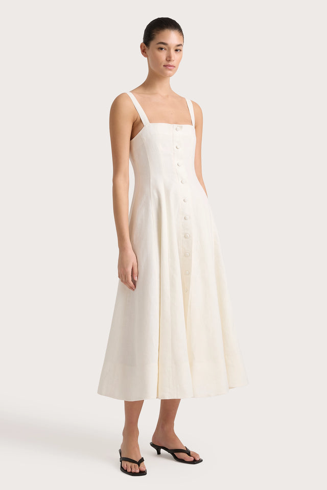 Corbiere Midi Dress White