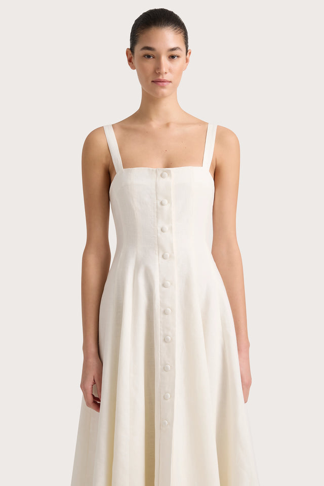 Corbiere Midi Dress White