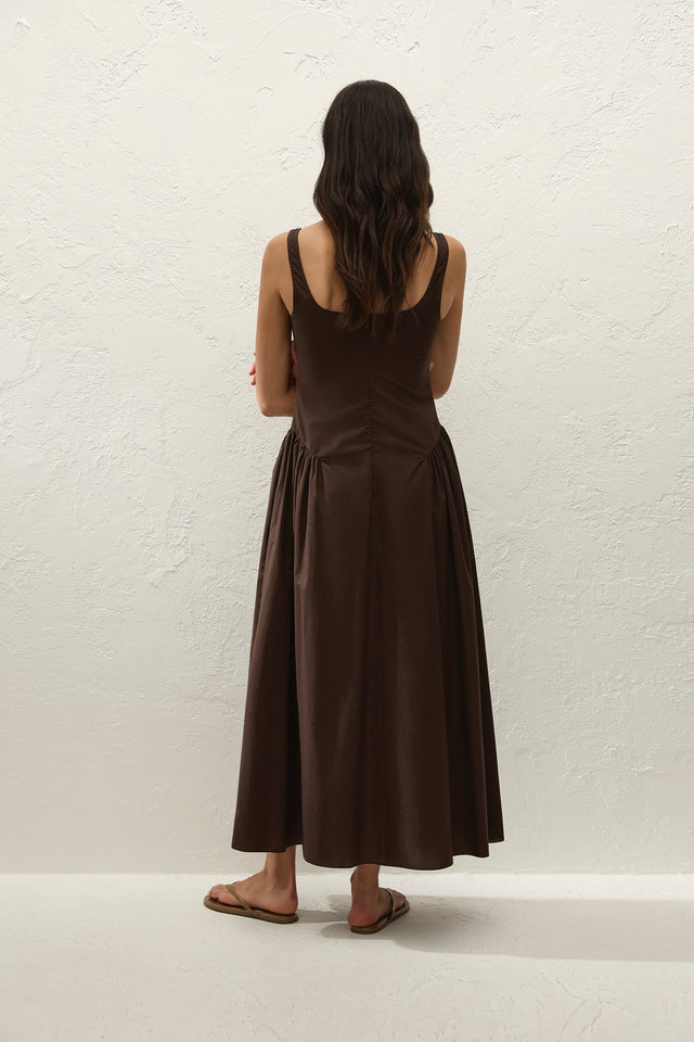 Marcella Midi Dress Espresso