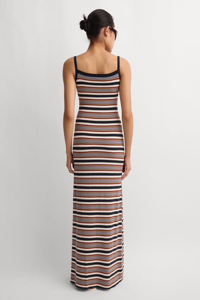 Erika Maxi Dress Luis Stripe Faded Butter