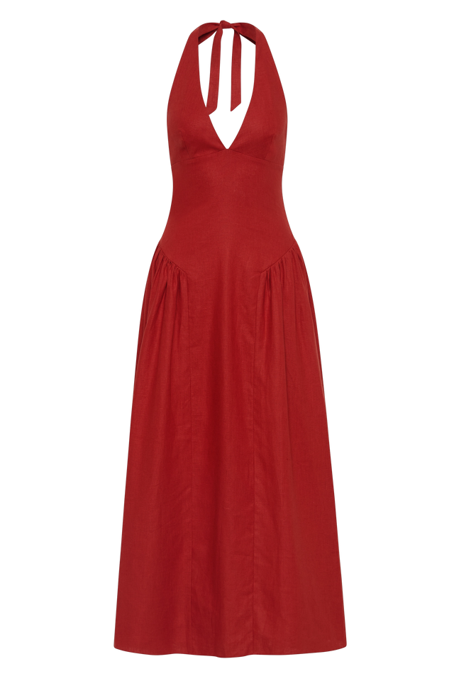 La Cala Midi Dress Chilli