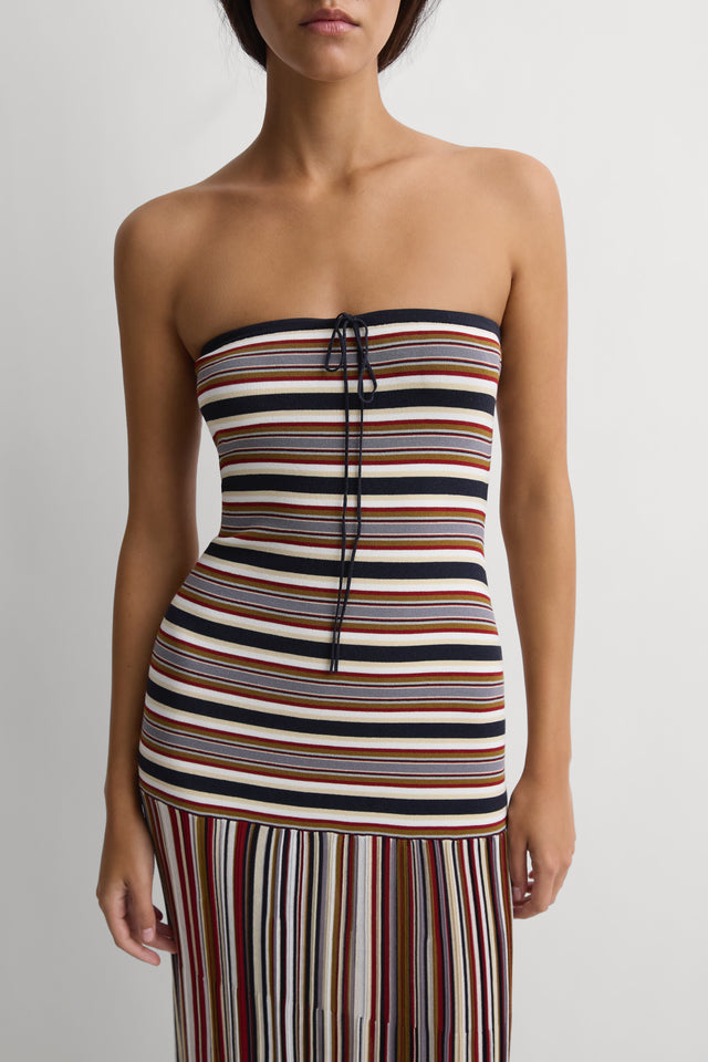 Valmir Maxi Dress Luis Stripe Faded Butter
