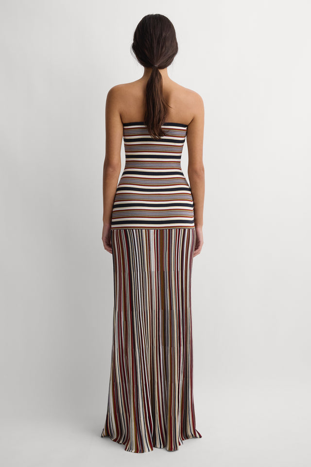 Valmir Maxi Dress Luis Stripe Faded Butter