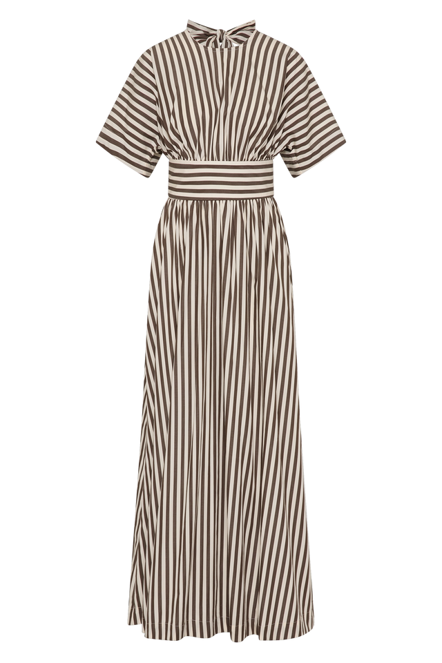 Oda Maxi Dress Norway Stripe Espresso