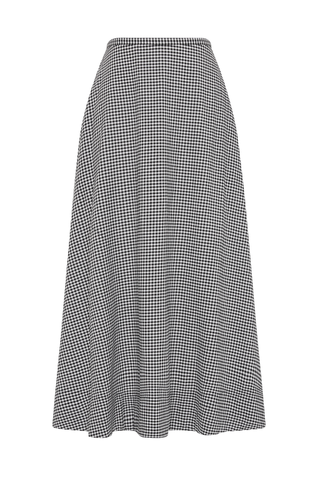 Leceia Skirt Cantinho Gingham Black
