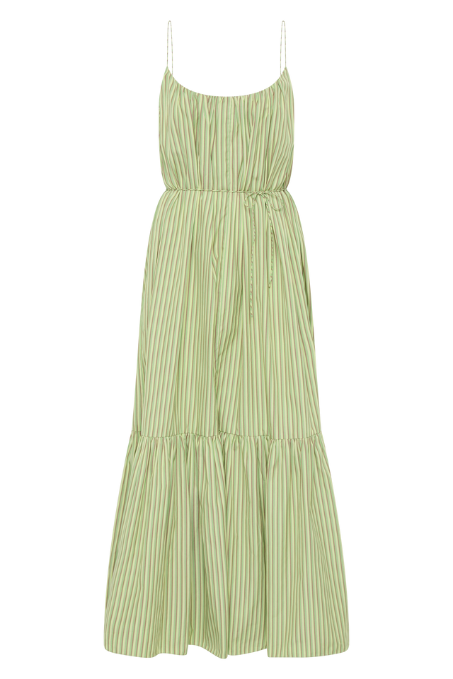 Elodie Maxi Dress Green Stripe