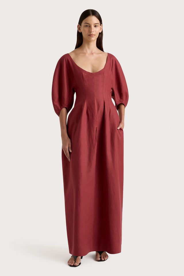 Raynara Maxi Dress Wine