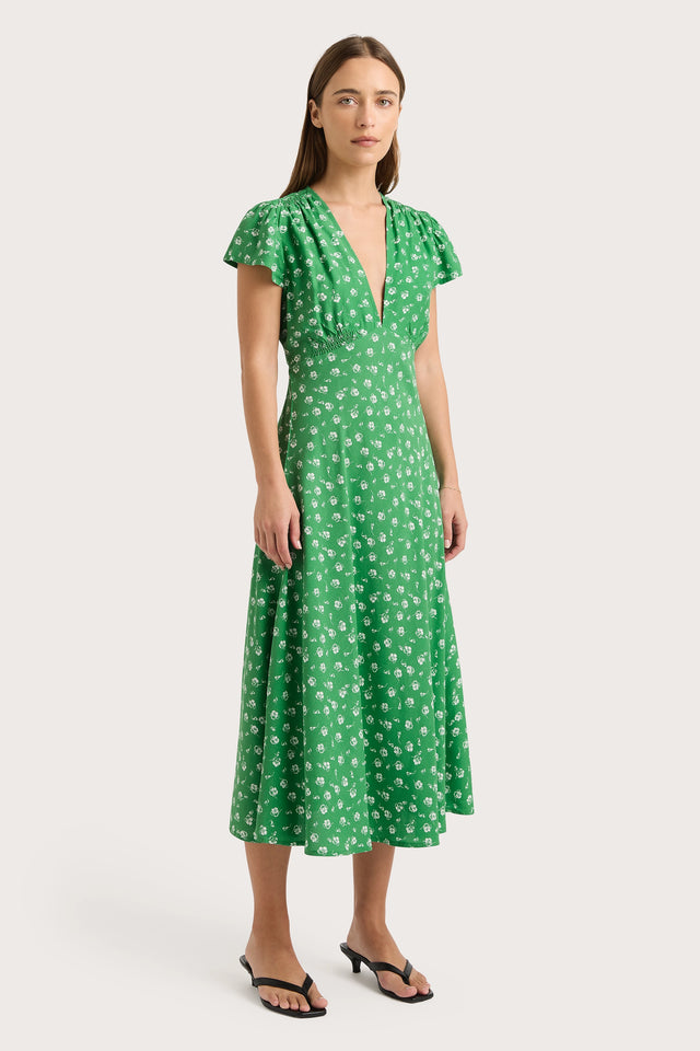 Doiret Midi Dress Green