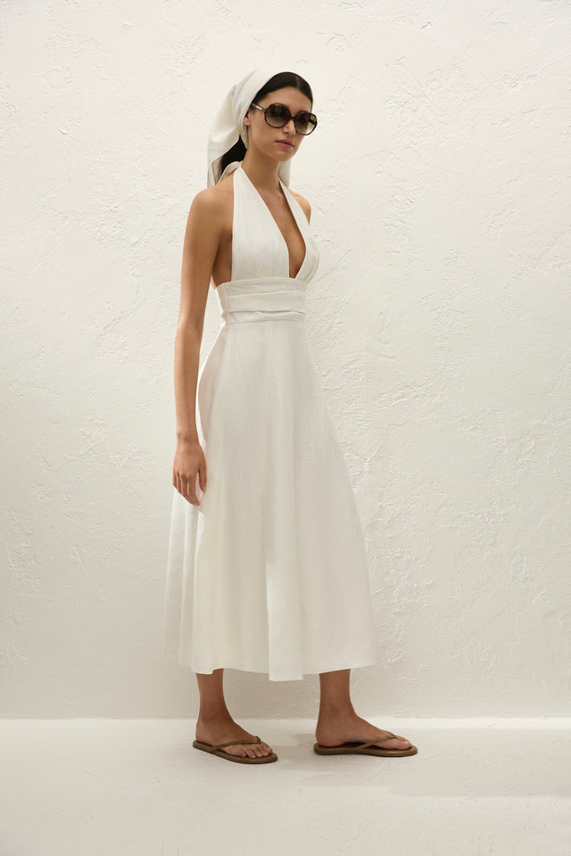 Bianca Midi Dress White