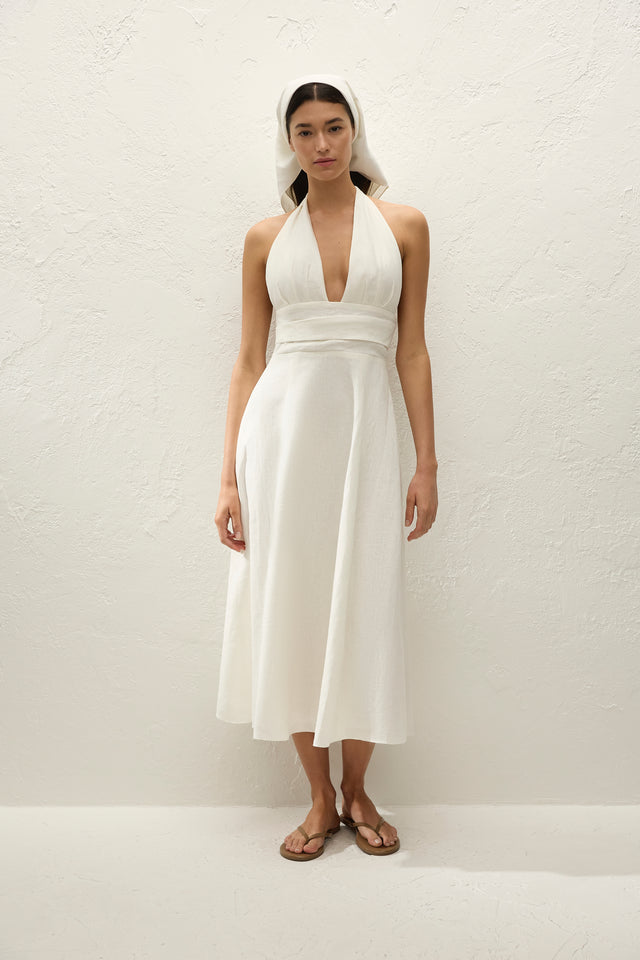 Bianca Midi Dress White